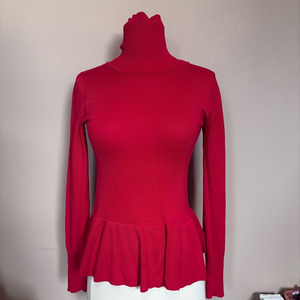 Arden B Red Knit Top